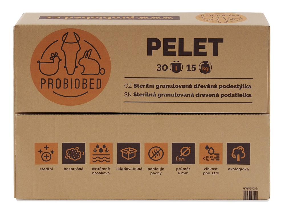 Dřevěné pelety - podestýlkové 15 kg
